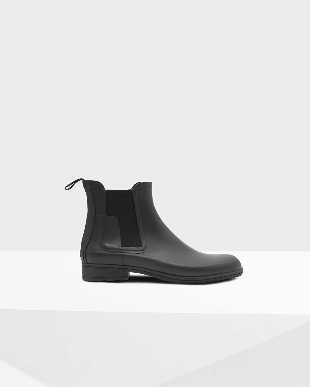 Mens Hunter Refined Slim Fit Chelsea Boots Black | STJHVW-256